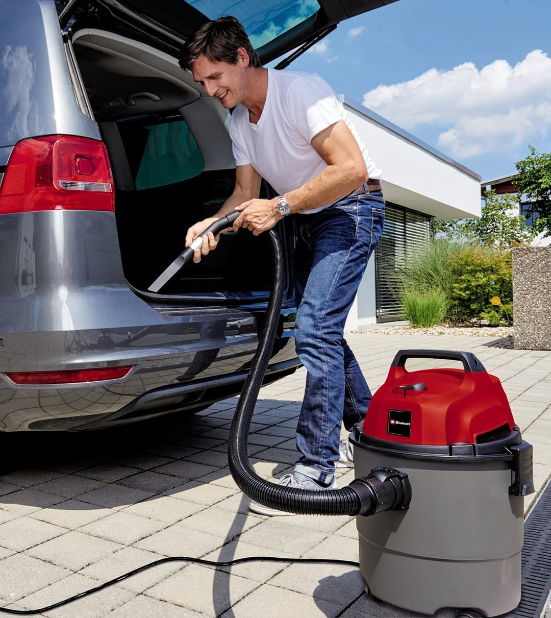 Einhell Nass-Trockensauger TC-VC 1815 (1.250 Watt, 180 mbar, robuster Kunststoffbehälter 15 l, Blasa