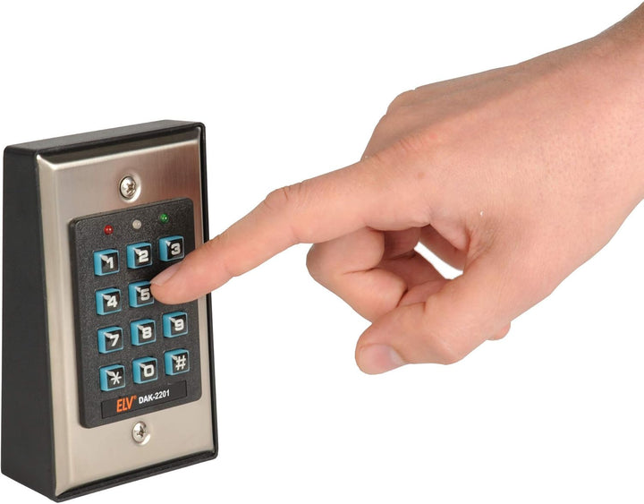ELV Digitales Codeschloss DAK 2201 - Silber,schwarz - Tastenfeld - Keypadschloss - Schloss