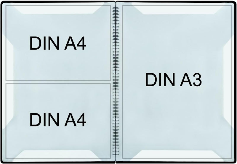 keepdrum MA30 Notenmappe Orchester Ordner Zeichenmappe mit 30 Seiten DIN A3 Mappe DIN A3, Mappe DIN