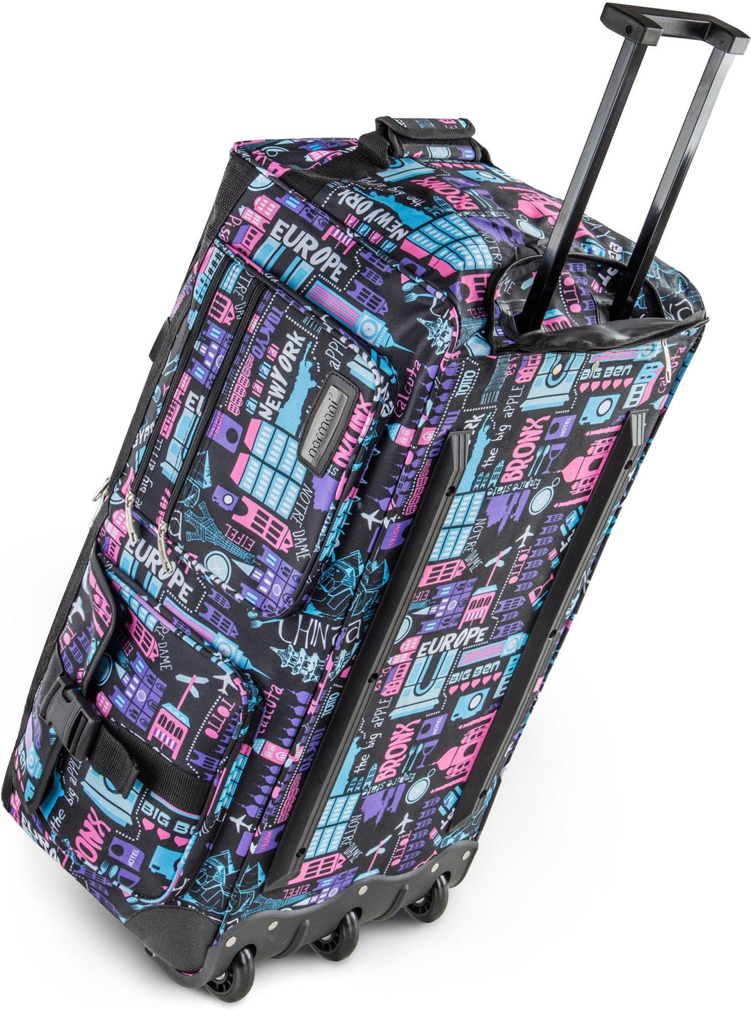 normani Reisetasche 80 L Reise-Trolley Jumbo XXL Big-Travel mit 3 Rollen und grossem Hauptfach - rie