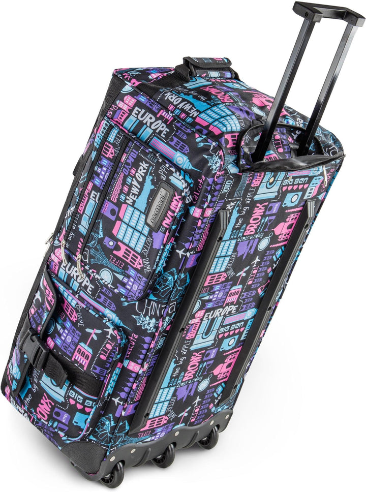 normani Reisetasche 80 L Reise-Trolley Jumbo XXL Big-Travel mit 3 Rollen und grossem Hauptfach - rie