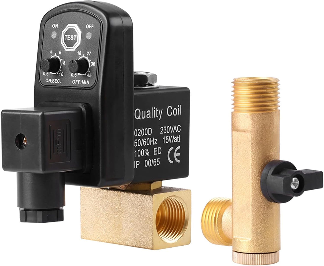 Automatisches elektronisches zeitgesteuertes Ablassventil G1/2 DN15, hochwertiges getrenntes Ablassv