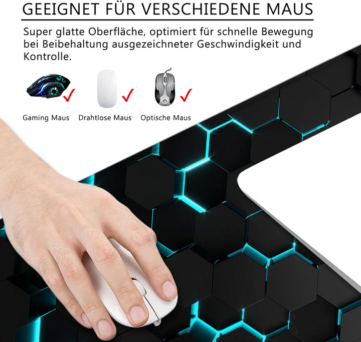Mauspad Schwarz xl Gaming Mousepad Science Fiction Thema Desk Pad Gross Desk Mat Bürozubehör Schreib