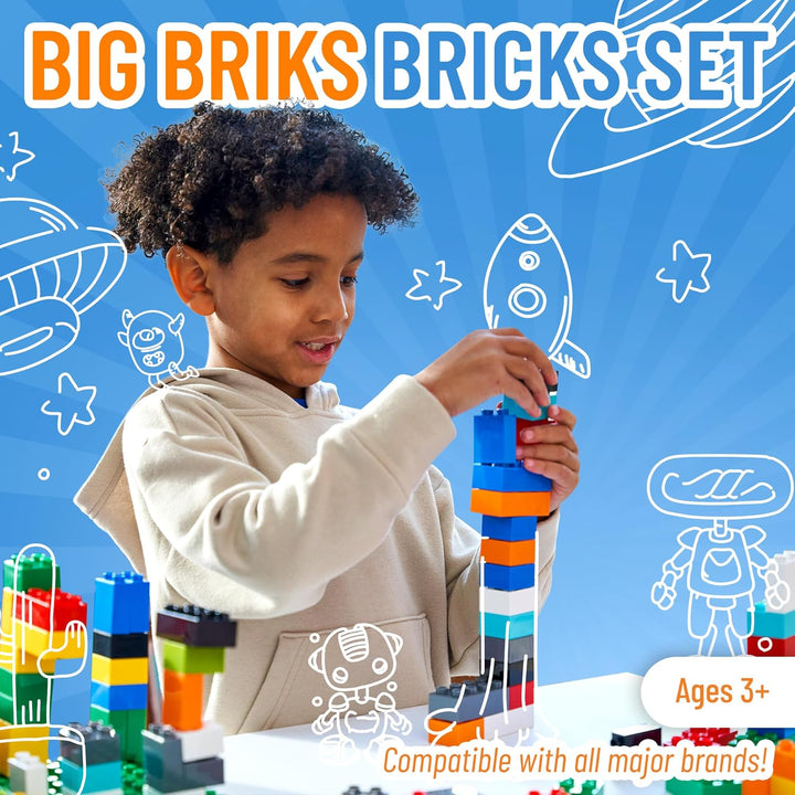 Big Briks Basic Builder Set #1 - Premium-Bausteine - kompatibel mit grossen Bausteinen Aller führend