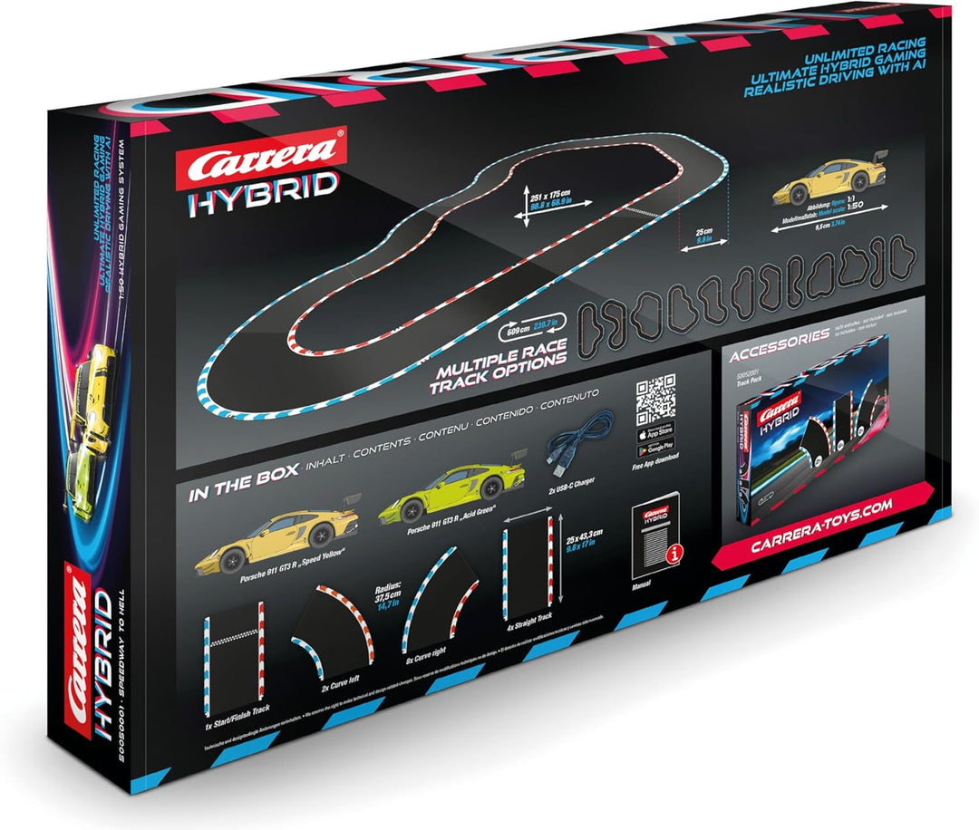 Carrera HYBRID Speedway to Hell I Rennspass der neuen Generation - Legendäre Rennboliden Porsche 911