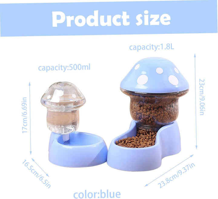 Automatische Feeder- und Wasserer -Set, 2pcs Automatische Haustierfutterleute Small & Medium Haustie