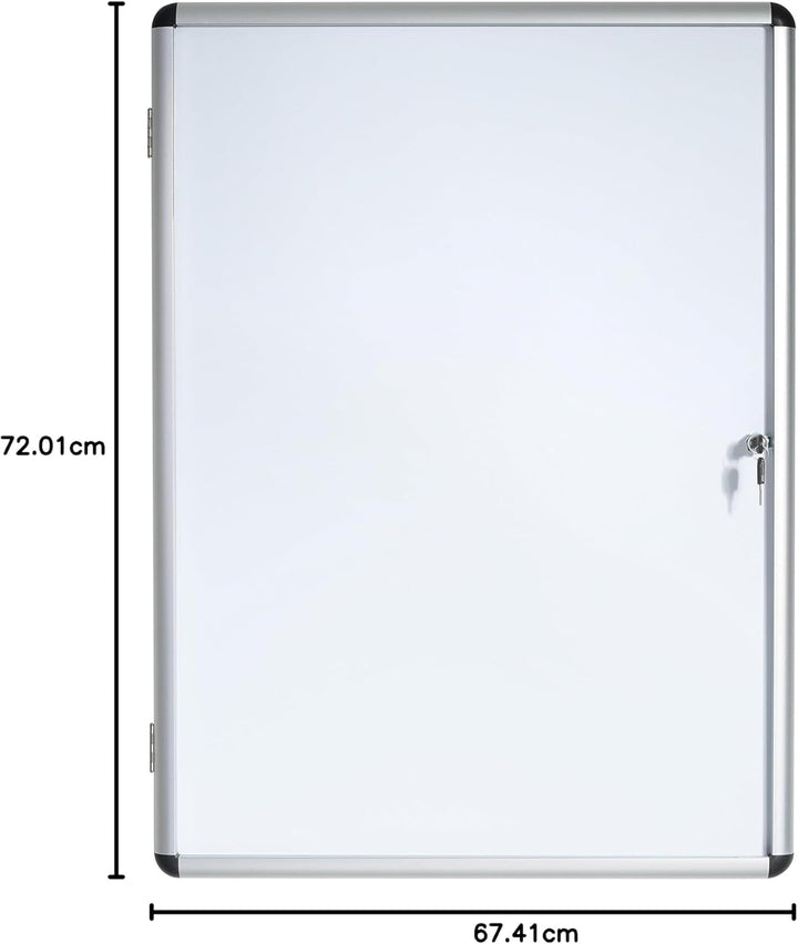 Bi-Office Schaukasten Vitrine"Enclore", Whiteboard, Mangetische Innenfläche, geeignet für 6 x DIN A4