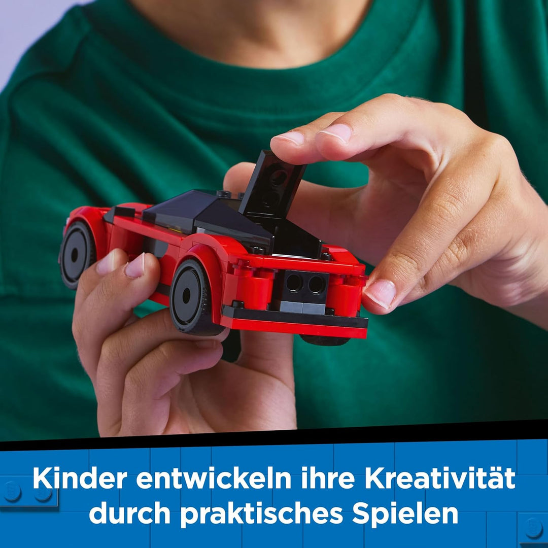 LEGO City Roter Sportwagen - Rennwagen Spielzeug für Jungen und Mädchen ab 5 Jahren - Geschenk zum G