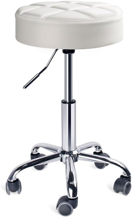 Leader Accessories Drehhocker höhenverstellbar Rollhocker Funktionaler Arbeitshocker Studiohocker im