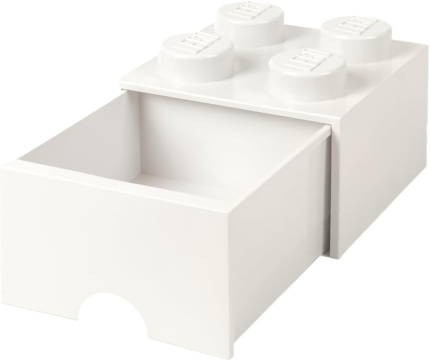 Room Copenhagen Schublade Brick drawer 4", Plastik, Weiss, 25 x 25 x 18 cm Legion/White, Legion/Whit