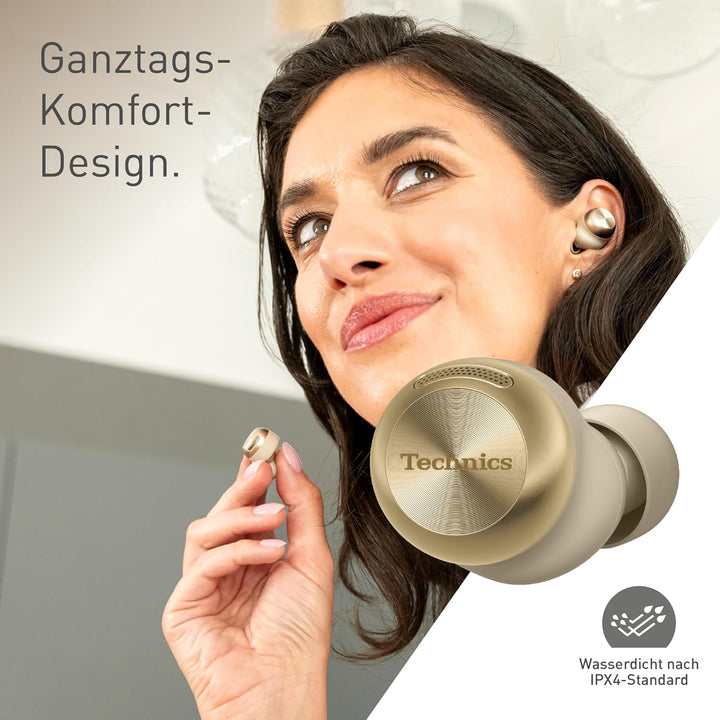 Technics EAH-AZ100E-N Kabellose Kopfhörer mit Geräuschunterdrückung, Bluetooth, Multipoint, Voice Fo