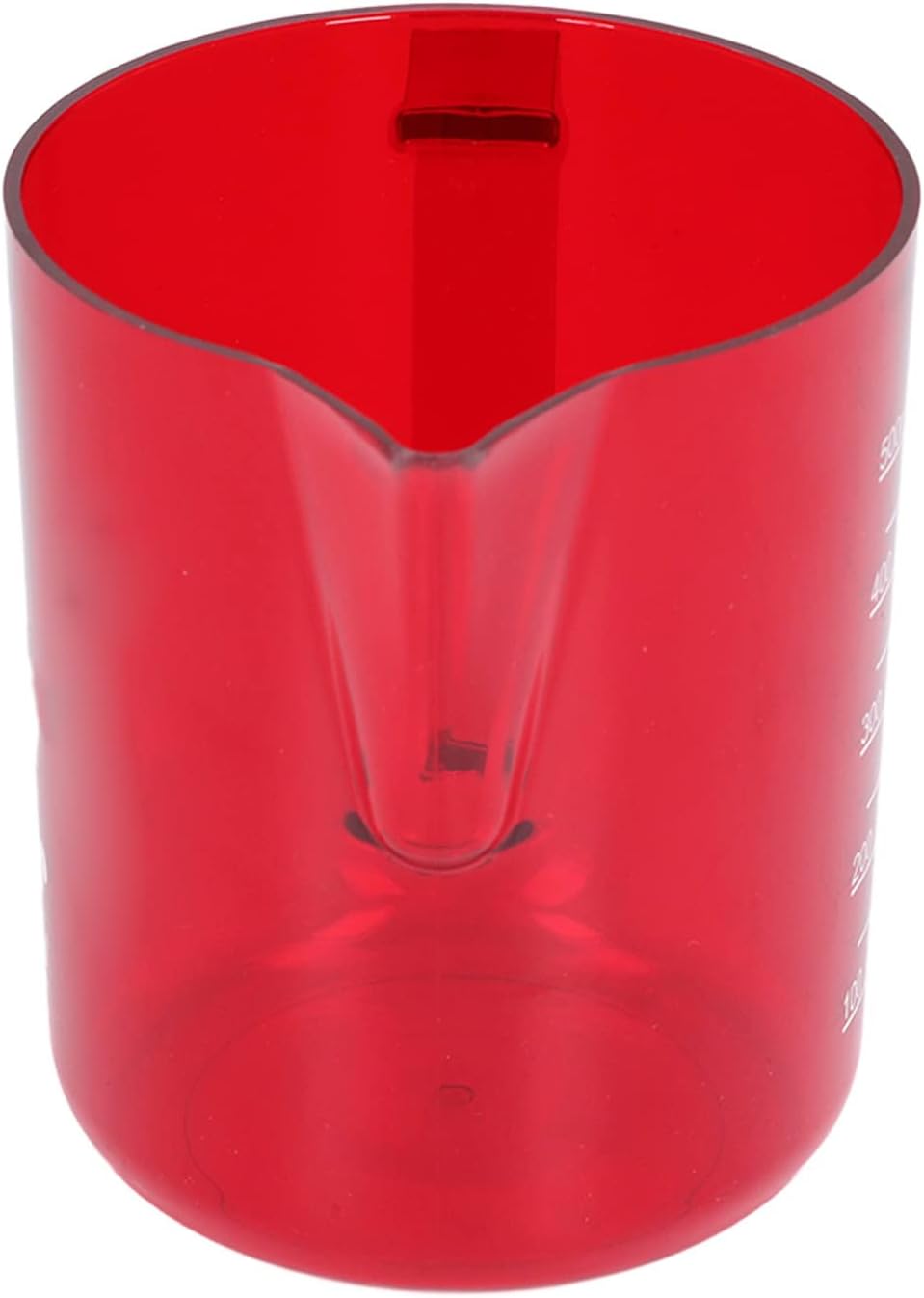 600 ml Acryl-Kaffeekrug, Adlermaul-Wasserauslass, bruchsicherer Aufschäumkrug, rot, Milchkännchen, m