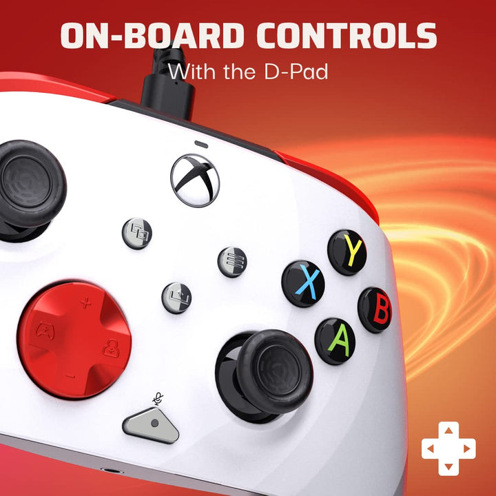 PDP REMATCH XBOX verkabelt Controller RADIAL weiss für Xbox Series X|S, Xbox One, Offiziell Lizenzie