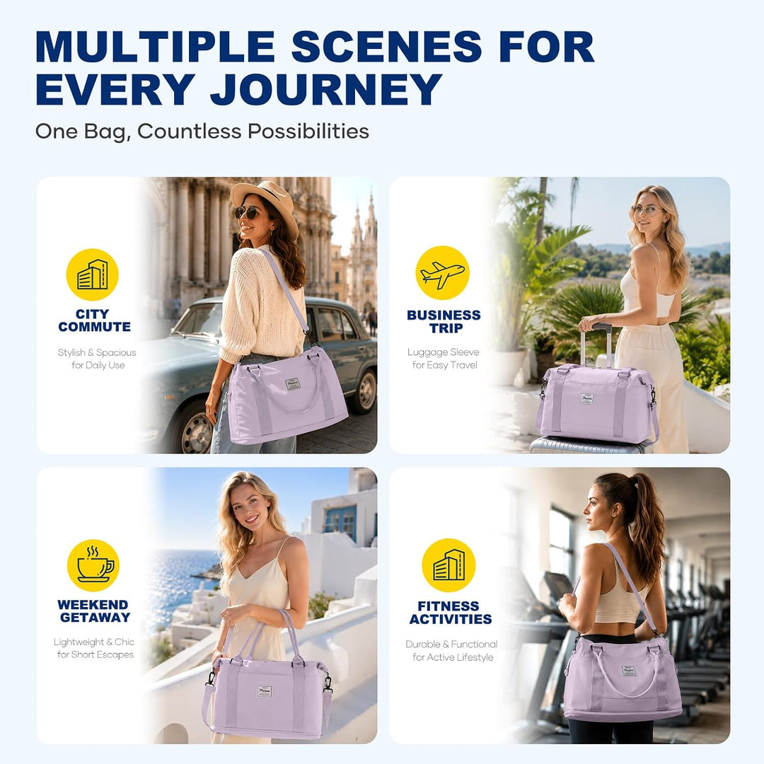Reisetasche Damen 40x30x20 Ryanair Handgepäck Tasche Sporttasche Weekender Bag Schwimmtasche Wasserd