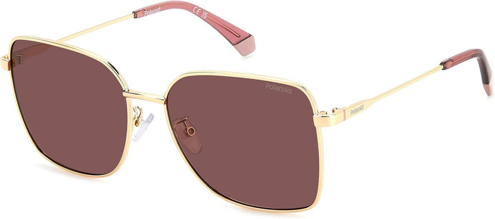 Polaroid Unisex Sonnenbrille PLD 4158/G/S/X 58/16/145 Damen Sunglasses, NOA/KL Gold BURGNDY, 58