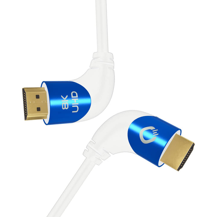 Oehlbach Shape Magic 90 UHD - 8K Ultra High Speed 2.1 HDMI-Kabel - Zertifiziert 48 Gbps (90 Grad Win