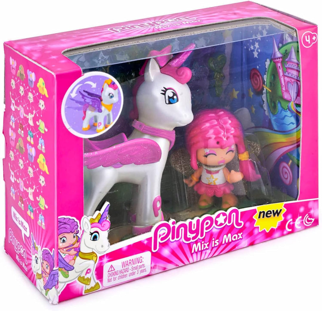 Pinypon - Star und Fliegender Einhorn, sortierte Farben/Modelle, 32 kleine Accessoires (Famosa 70001