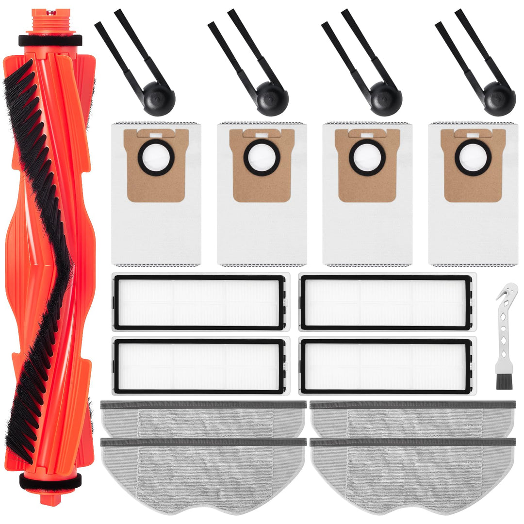 ZubehörSet für Xiaomi H40 Saugroboter Ersatzteile. 1 Hauptbürste, 4 Hepa-Filter, 4 Wischer-pad, 4 Se