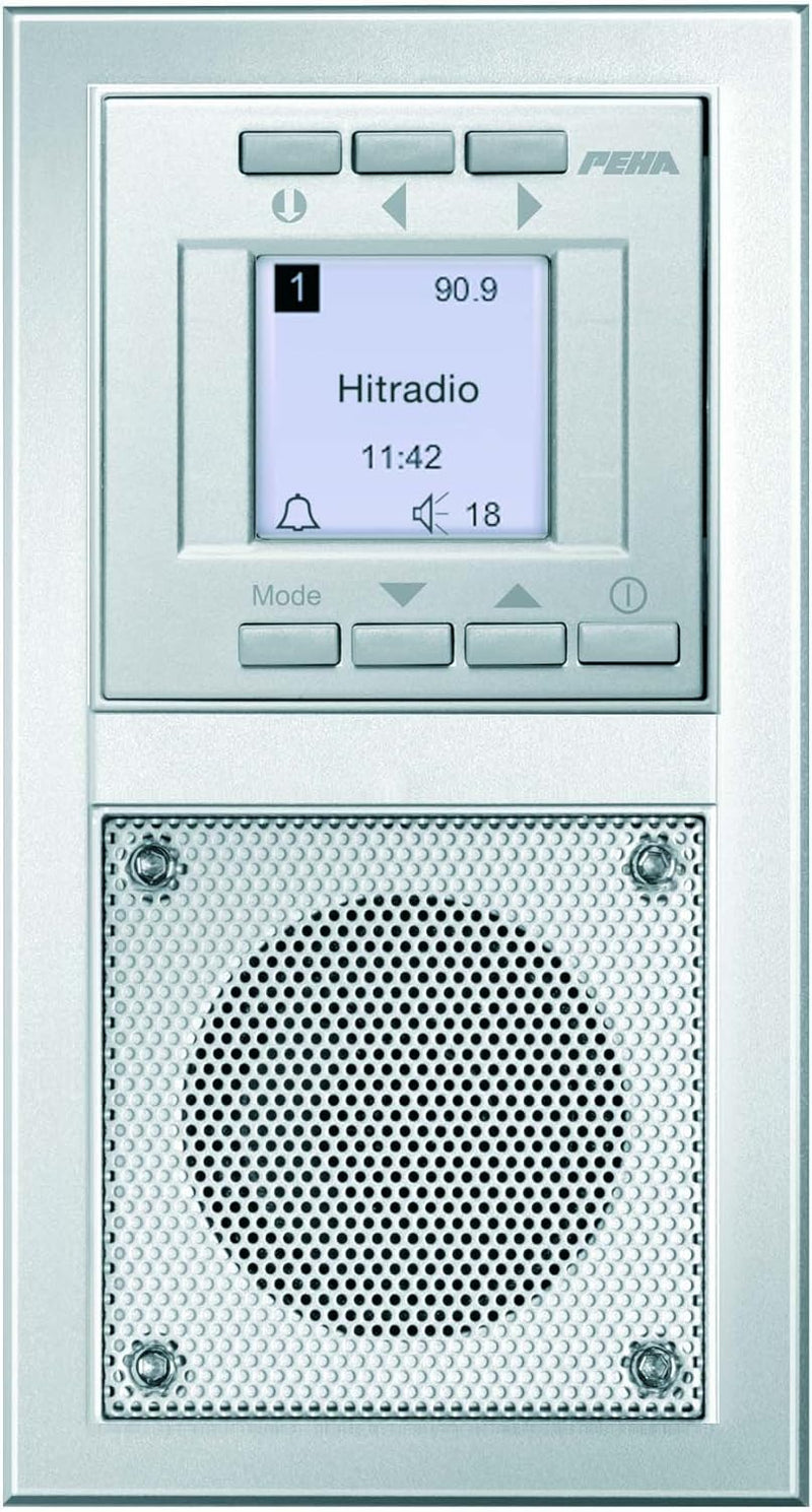 Peha D 20.485.70 Radio Unterputz-Radio im Aura-Design, silber, Silber