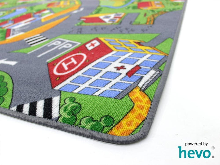 HEVO Stadt Land Fluss Teppich | Kinderteppich | Spielteppich 200x300 cm, 200x300 cm