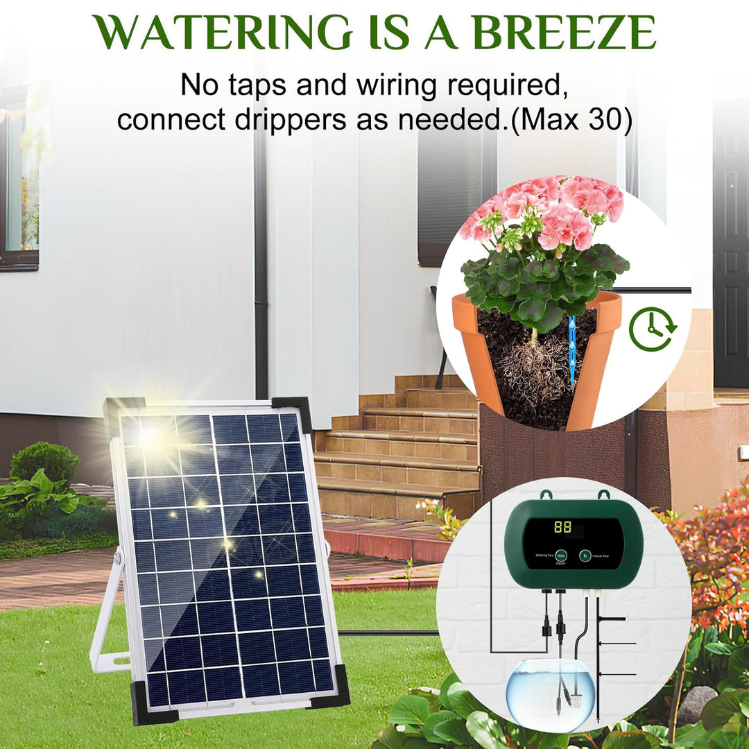 Anpress Solar Bewässerungssystem Automatische Set, Bewässerungssystem Garten, DIY Automatisches Gart
