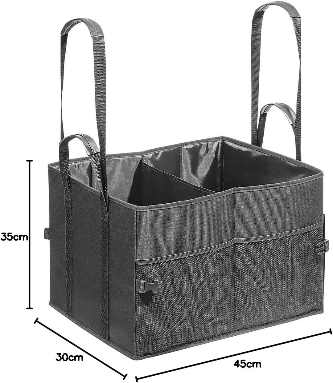 WEDO BigBox Shopper L – kompakte Kofferraumtasche 47 L, faltbar, 100 kg Traglast, Polyester, mit Inn