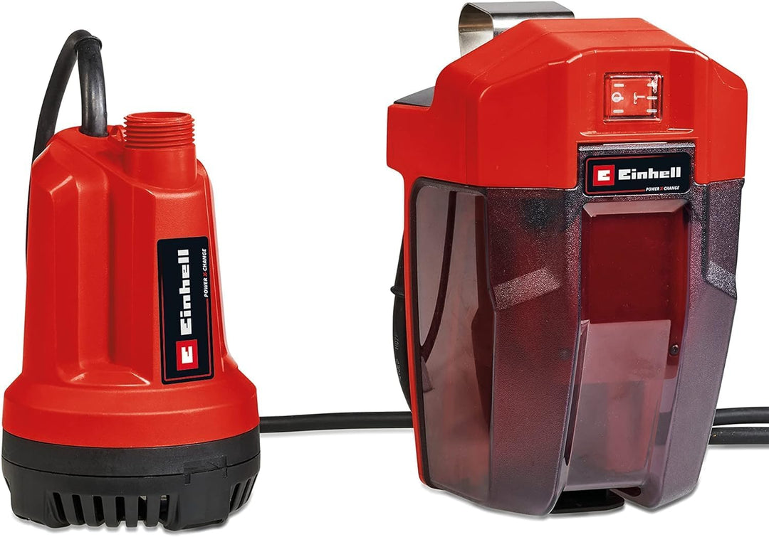 Einhell Akku-Klarwasserpumpe GE-SP 18 Li Power X-Change (Li-Ion, 18 V, Fördermenge 5000 L/h, 4 m max