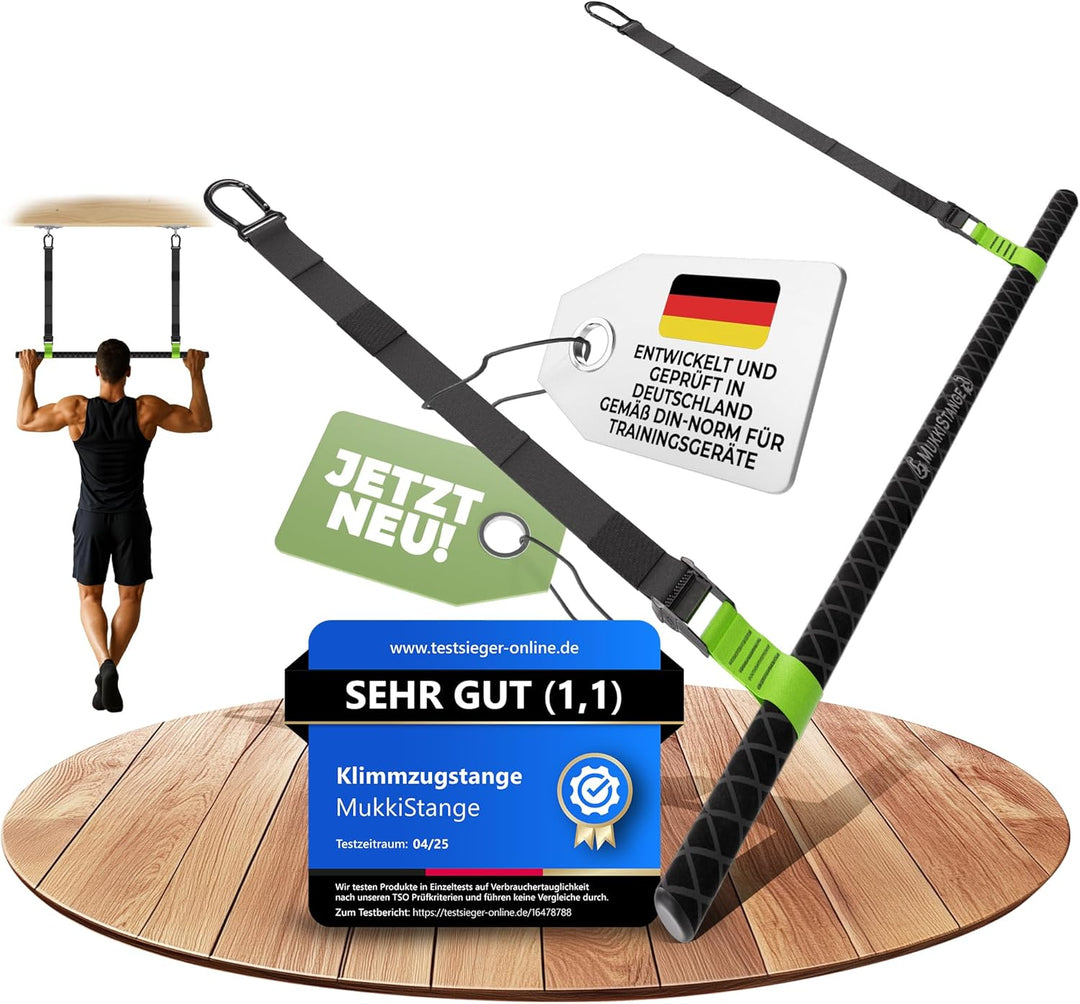 Klimmzugstange Decke, abnehmbar, höhenverstellbar, griffig, platzsparend, verstaubar, zum Aufhängen,