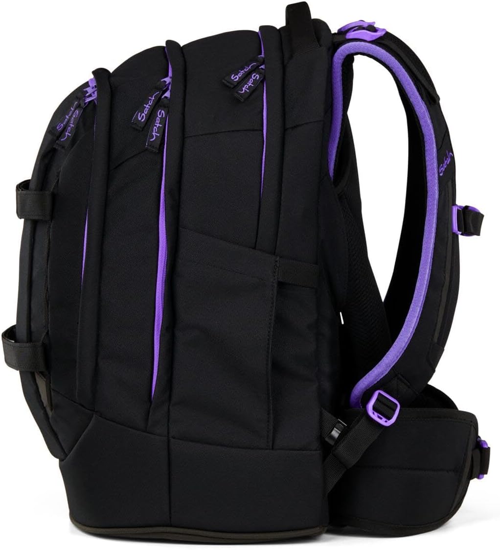 Satch Pack Schulrucksack Set 2tlg. inkl. Pencil Slider (Purple Phantom), Purple Phantom