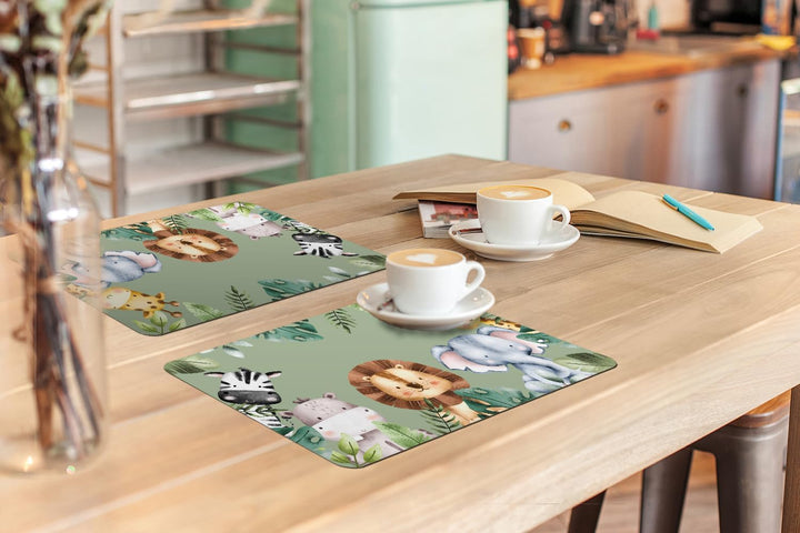 KitchenYeah© Platzsets Abwaschbar 6-Teilig 45x30 cm Tischsets Platzdeckchen Platzset Unterlage Tisch