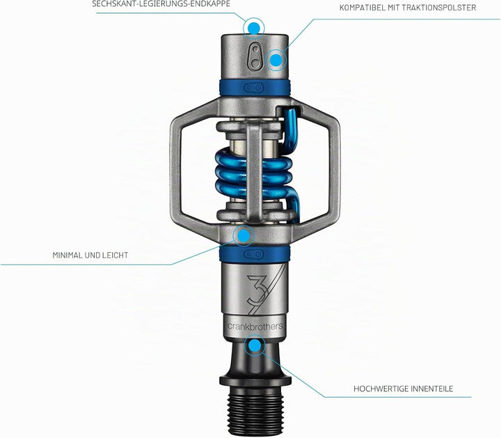 Crank Brothers Pedale CRANKBROTHERS Egg Beater 3 BLAU, BLAU