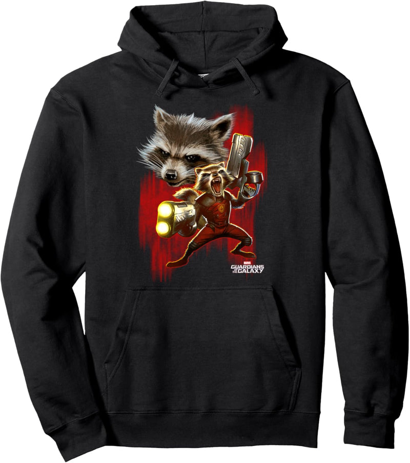 Marvel Guardians Of The Galaxy Rocket Double Portrait Pullover Hoodie