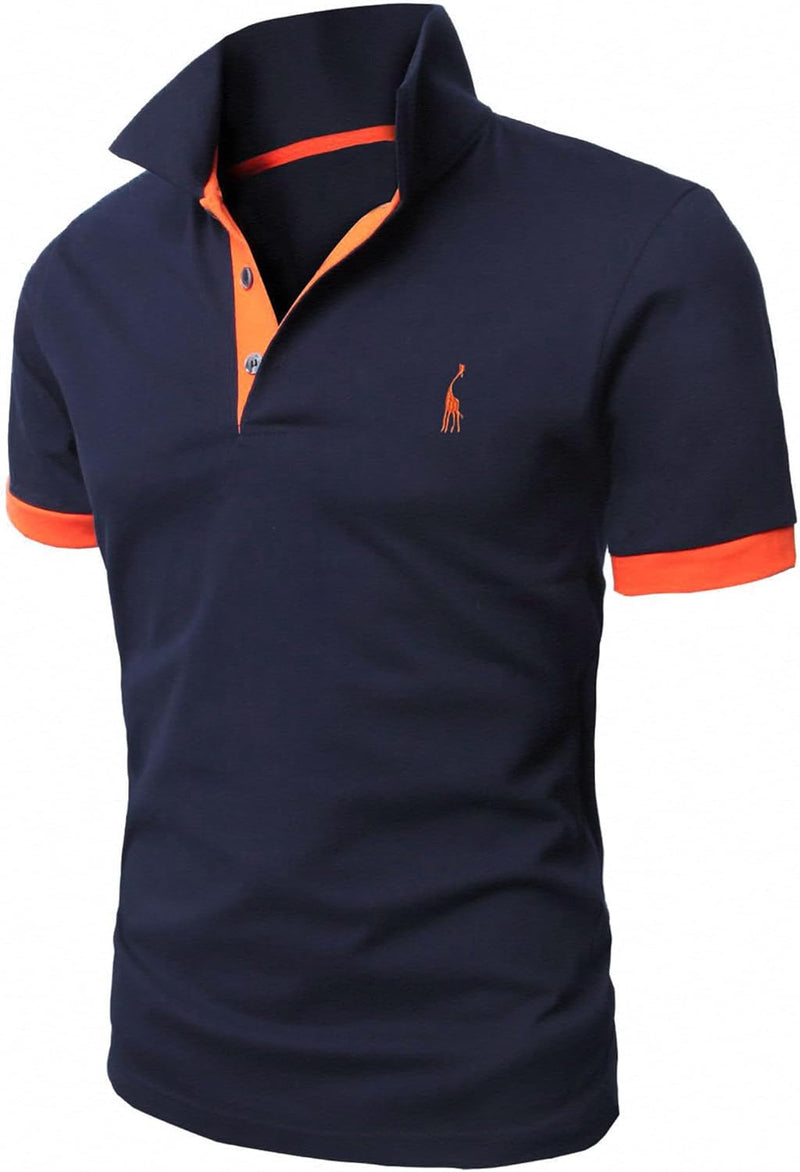 GLESTORE Poloshirt Herren Männer Hemd Herren Kurzarm Shirt Sommer M 2er-pack Marine, M 2er-pack Mari