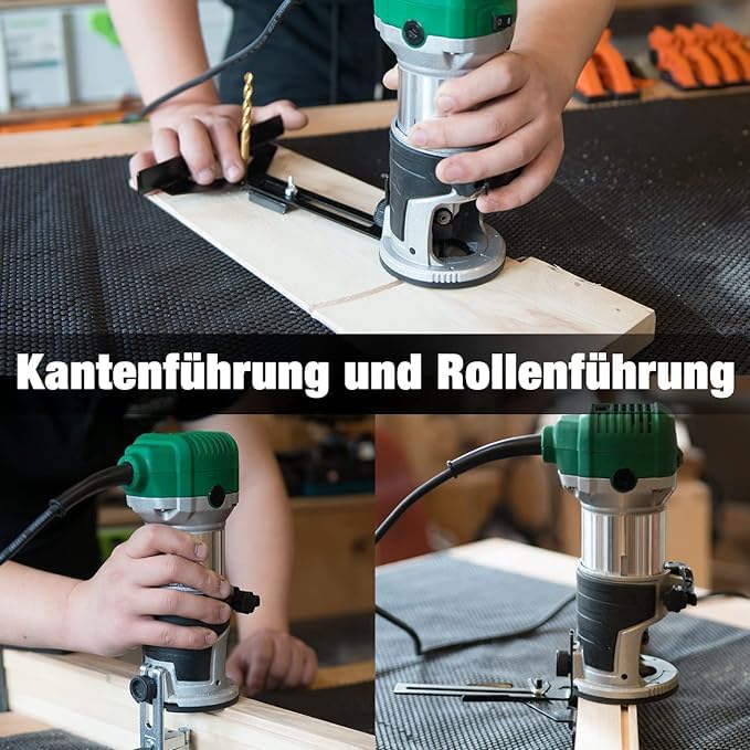 BATOCA Oberfräse Professional Kantenfräse für die Holzbearbeitung, 6 Variable Drehzahl, Elektrischer
