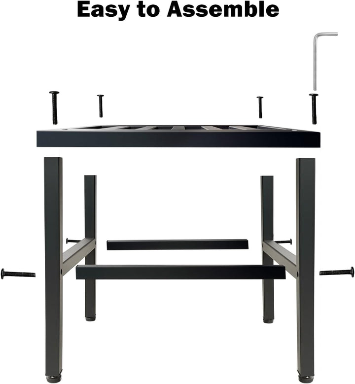 Metall Pflanzenständer, 46cm Schwarz Schwerlast Blumenständer Blumenhocker Pflanzenhocker,Rostfest B