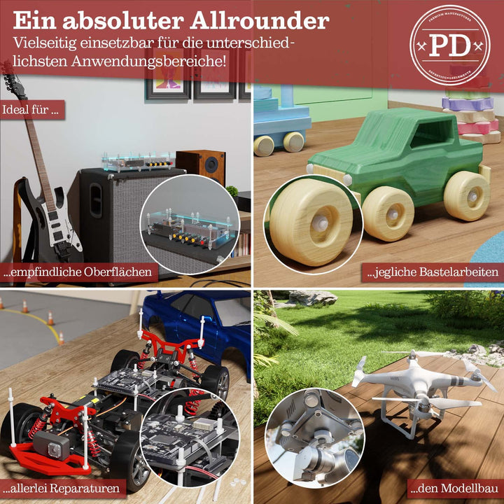 PD® Kunststoff Gewindestangen M16 (DIN 976 / DIN 975) | 1 Meter Gewindestab aus Nylon mit Regelgewin
