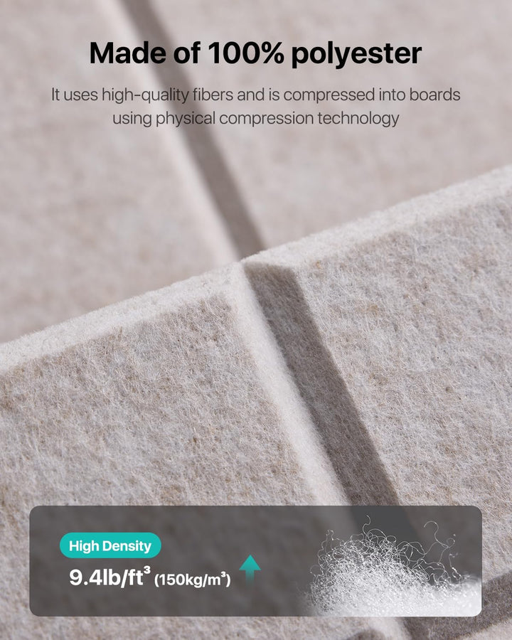 Soundsbay 18 Stück Akustikpaneele Selbstklebend, Akustikplatten aus Polyester zur Schalldämmung, 30×