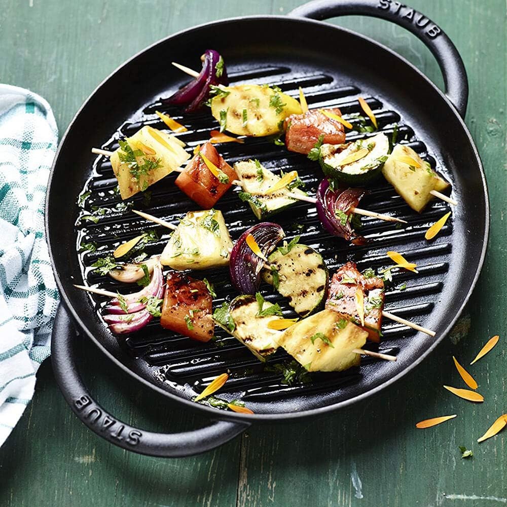 Staub 40511-520-0 Grill Pans - Grillpfanne - mit Seitengriffen - schwarz - Ø 22 cm