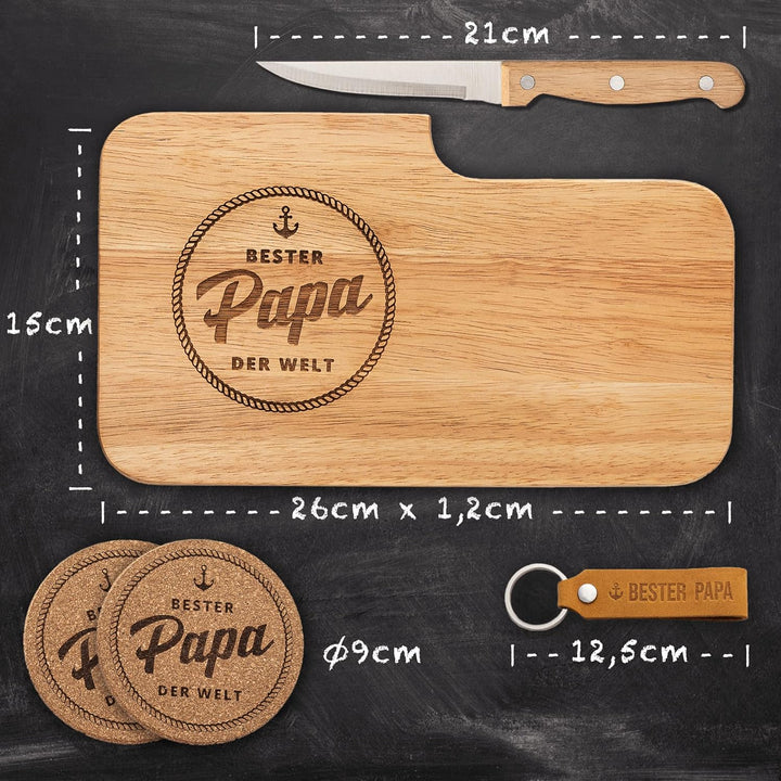 kupi Geschenke für Papa Geschenk | Weihnachtsgeschenke für Papa Geschenkset Frühstücksbrettchen | Be