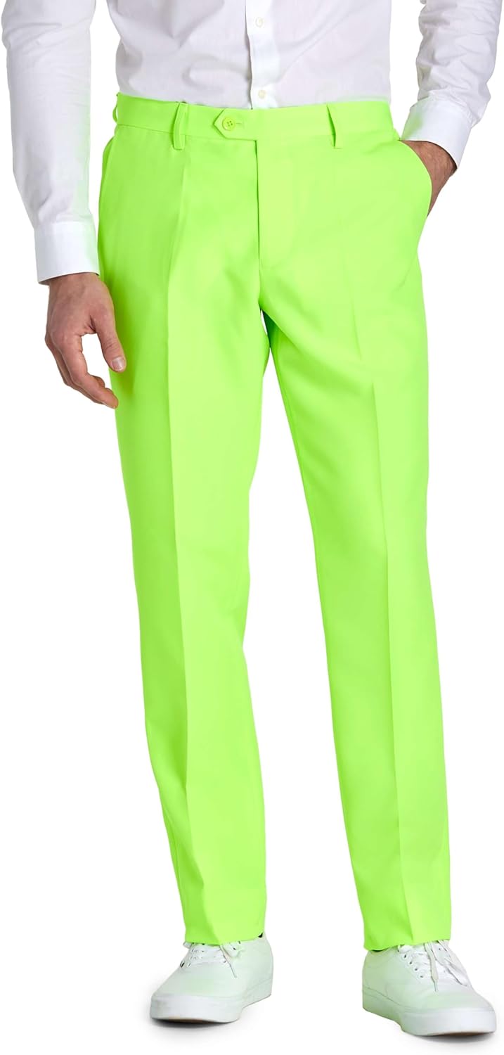 OppoSuits Herren Opposuits Halloween Suit For Men in Creepy And Stylish Print Anzug 48 Neon Lucky Li