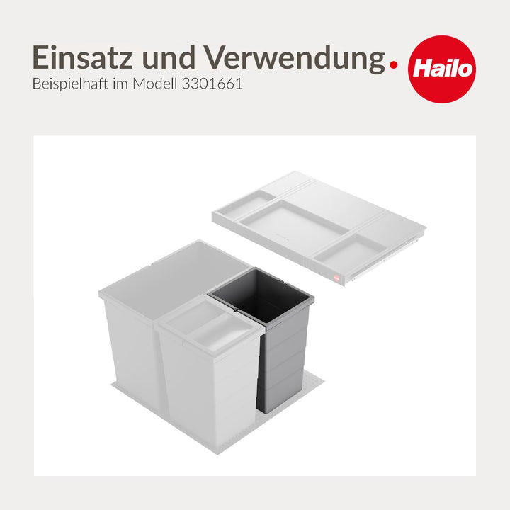 Hailo 13 Liter Inneneimer 1138999 für Cargo Abfallsammler Ersatzeimer Mülleimer