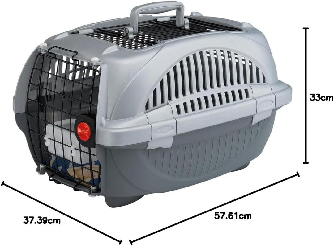 Ferplast Transportbox für Haustiere Hundebox für kleine Hunde und Katzen Atlas deluxe 20 Open, Trans