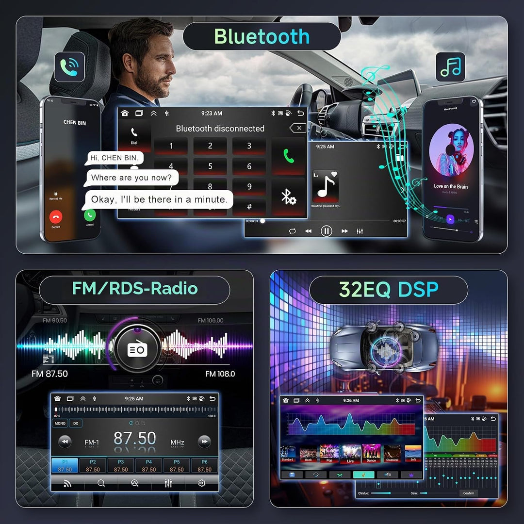 Hodozzy 6G+128G 8-Core Autoradio für VW Passat B6 Golf 5/6 Touran T5 Tiguan Polo Jetta Seat Skoda mi