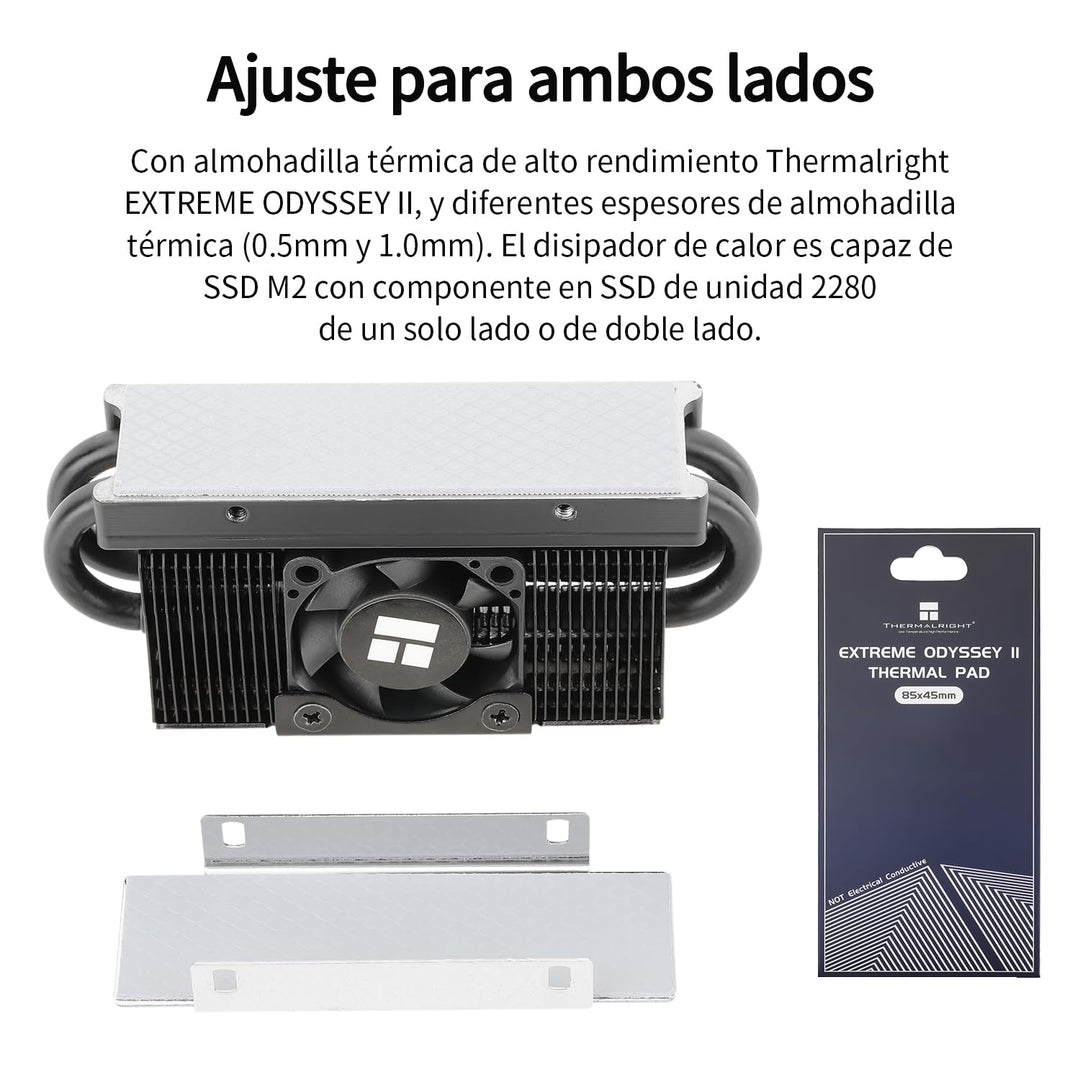 Thermalright HR10 2280 PRO Black SSD Kühler,Doppelseitiger Kühlkörper,Mit 4×5mm Heatpipes AGHP Tochn