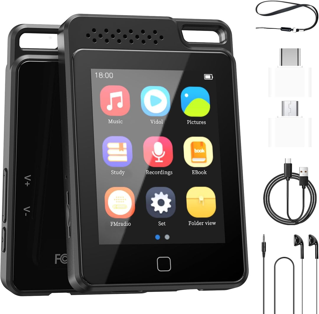 64GB MP3 Player mit Bluetooth, Touchscreen Musik Player, Kopfhörern