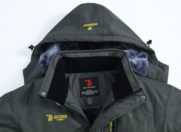 YSENTO Herren Skijacke Winterjacke Softshelljack Wasserdicht Warm Gefüttert Outdoor Funktionsjacke m