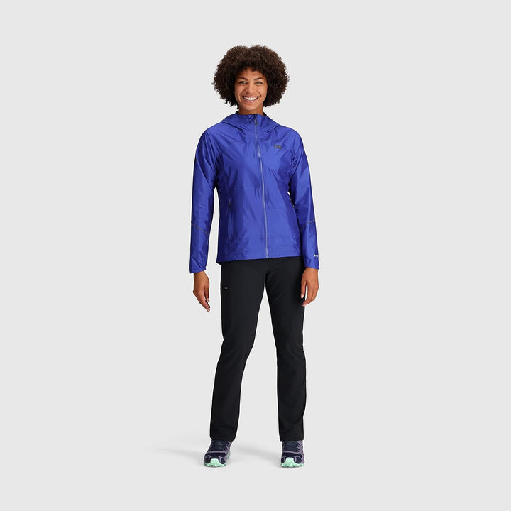 Outdoor Research Helium Regenjacke Damen rot Grösse S Ultramarinblau/Ausflug, einfarbig (Getaway Sol