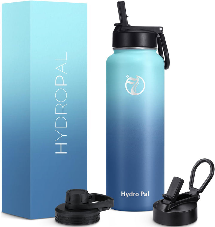 HydroPal Edelstahl Trinkflasche - 750ml, 1L, 1,2L, BPA-Frei, Kohlensäure geeignet, Isolierte Thermos