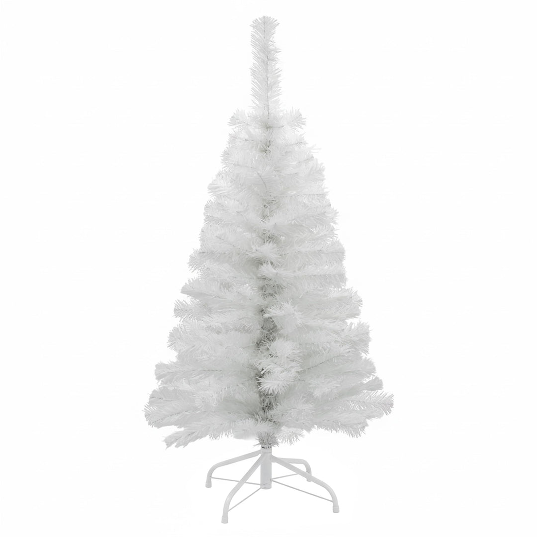 Künstlicher Weihnachtsbaum weiss inklusive Metall Ständer - 90 cm - Kunst Tannenbaum mit Baumständer