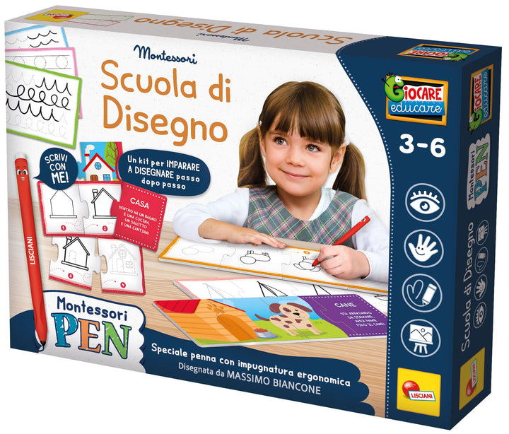 Lisciani Spiele Montessori Pen Zeichnung Schule, 101696